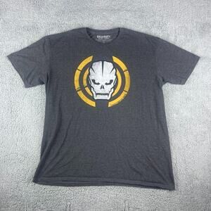 Call of Duty Mens XXL Gray Black Ops 3 III Skull Video Game Short Sleeve T-Shirt